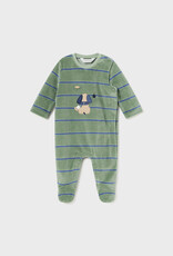 Mayoral Green Puppy Velour Onesie