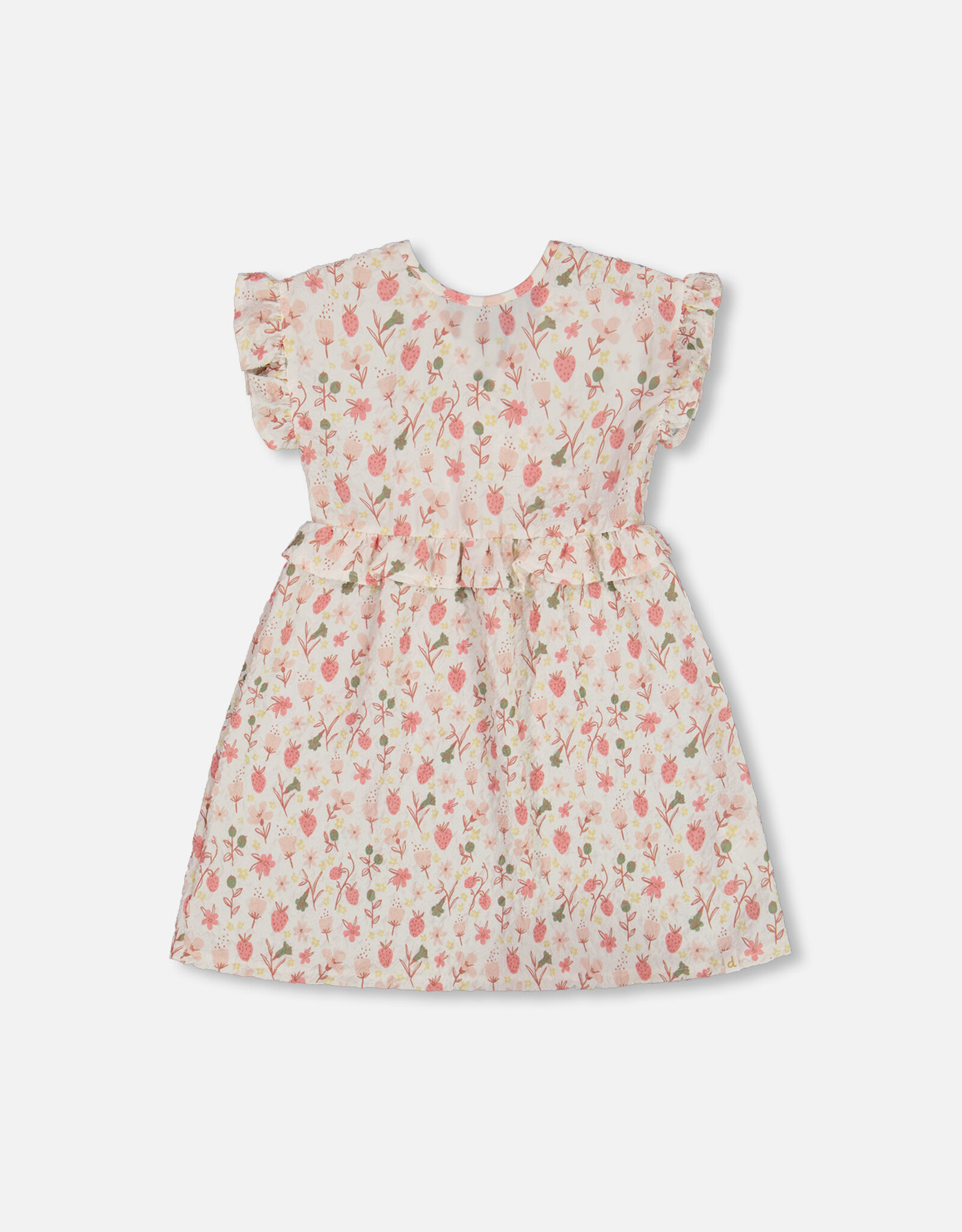 Deux Par Deux Strawberries Dress w/Frill