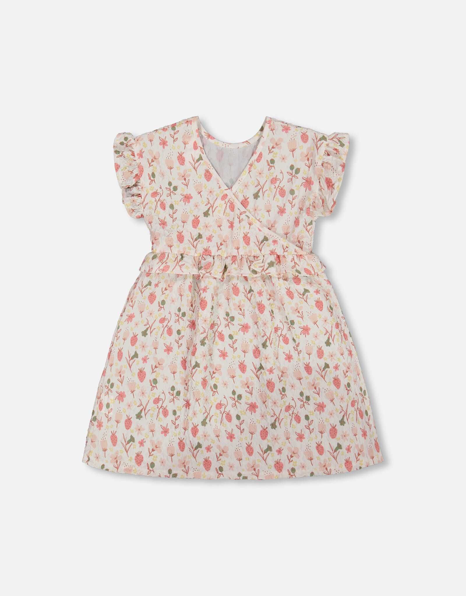 Deux Par Deux Strawberries Dress w/Frill