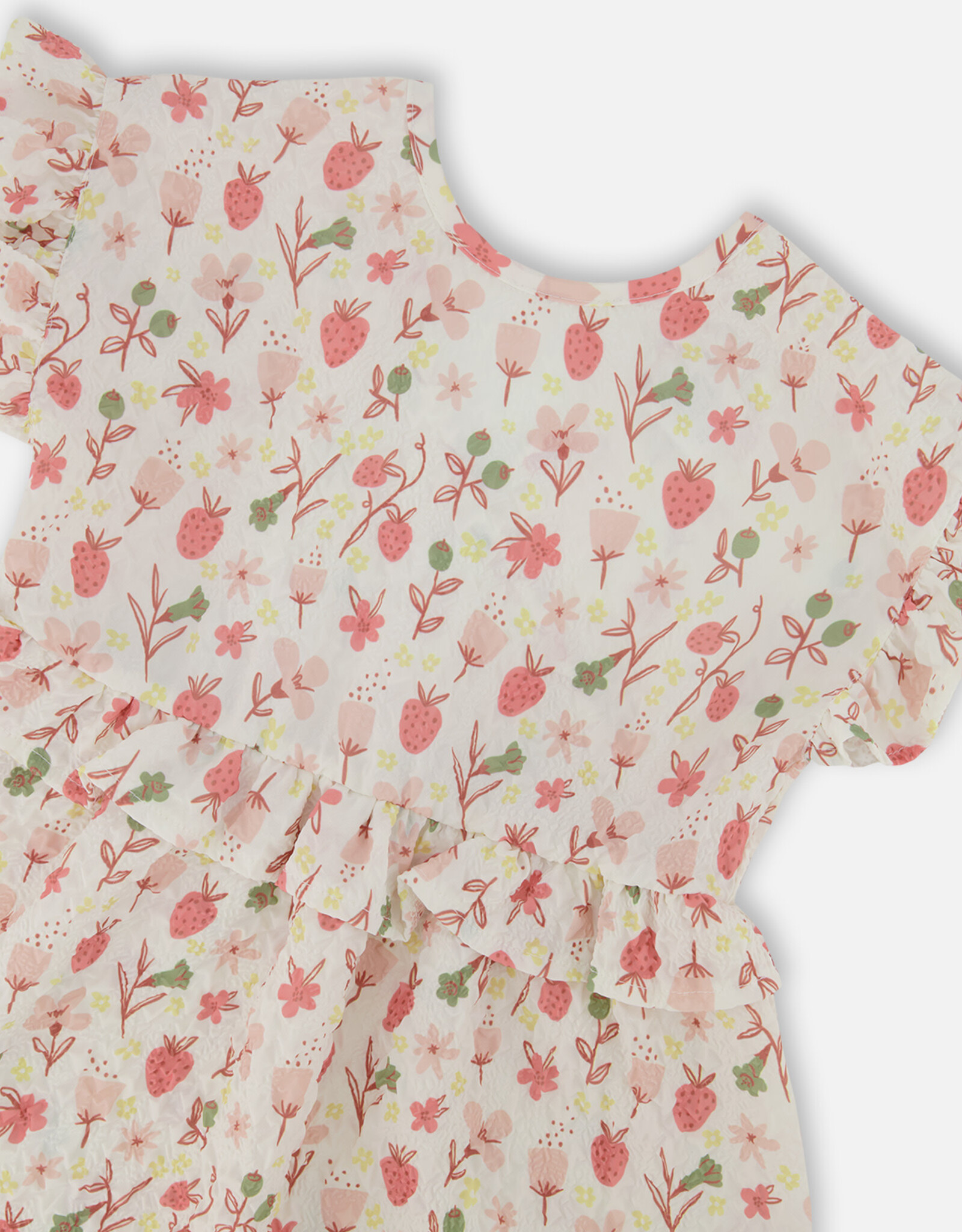 Deux Par Deux Strawberries Dress w/Frill