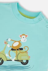 Deux Par Deux Monkey on Vespa Top and Short Set