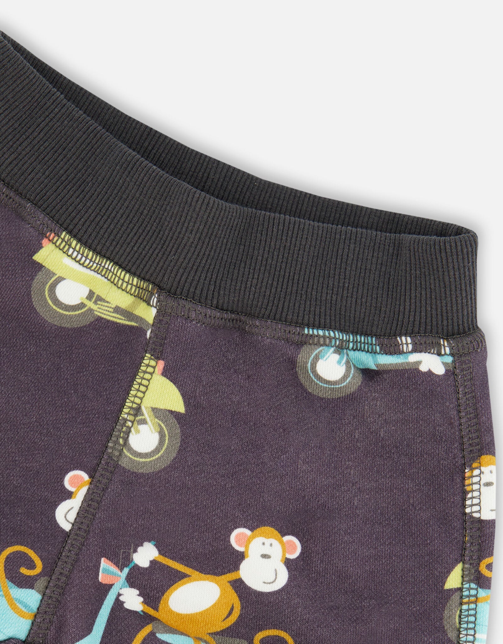 Deux Par Deux Monkey on Vespa Top and Short Set