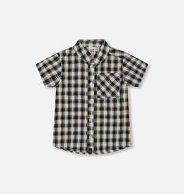Deux Par Deux Black and White Plaid Shirt