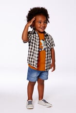 Deux Par Deux Black and White Plaid Shirt