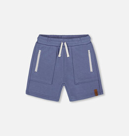 Deux Par Deux Stonewash Terry Short w/Zipper Pockets