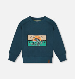 Deux Par Deux Going Fishing Terry Sweatshirt