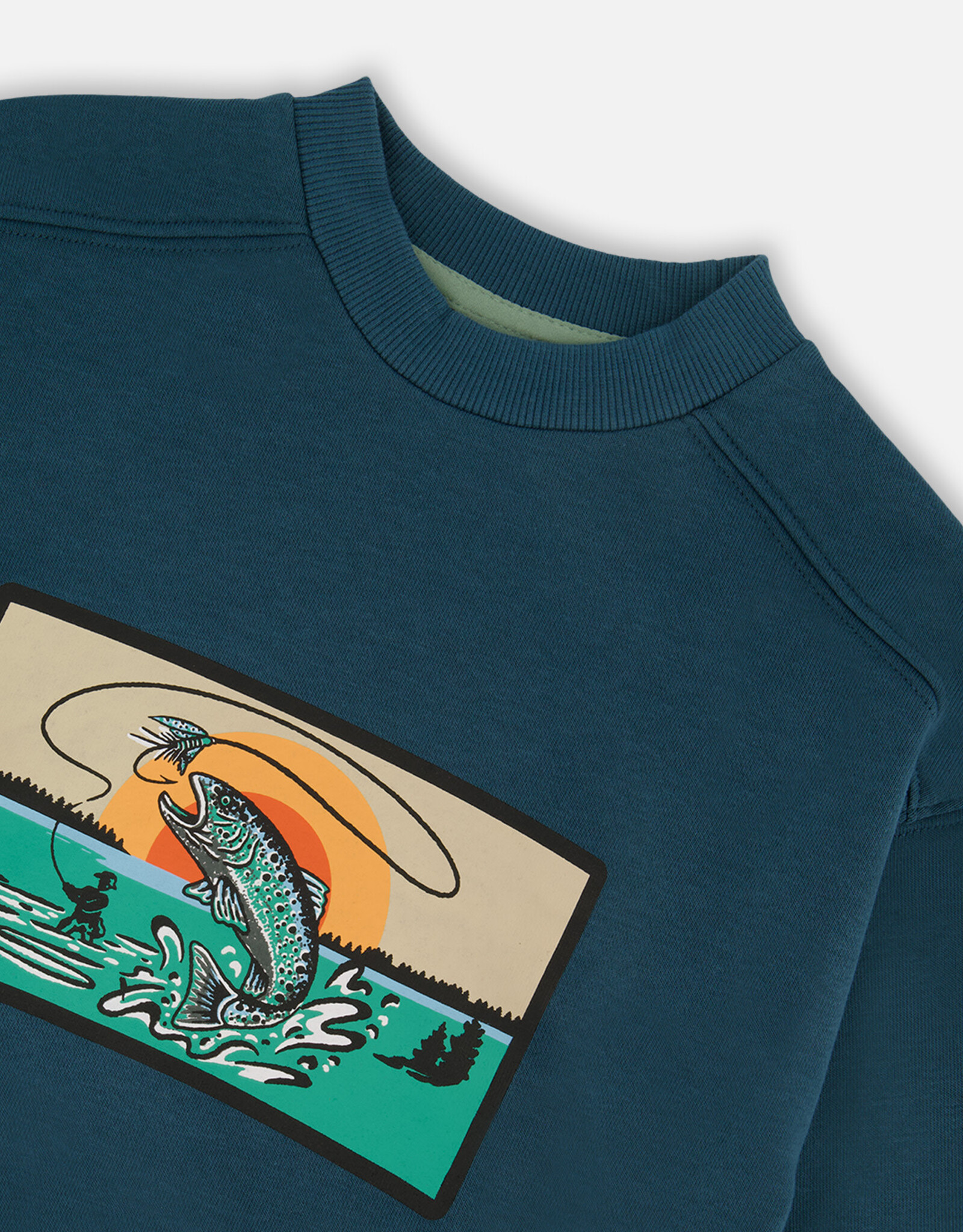 Deux Par Deux Going Fishing Terry Sweatshirt