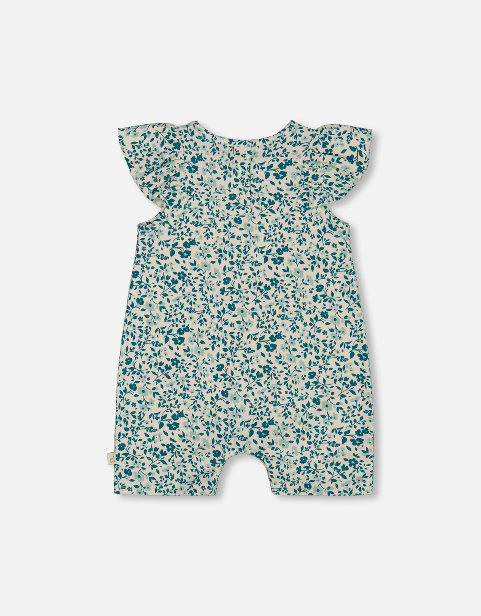 Deux Par Deux Ditsy Blue Printed Romper