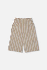 Deux Par Deux Stripes Wide Leg Capri Linen Pant
