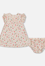 Deux Par Deux Strawberries Dress and Bloomers