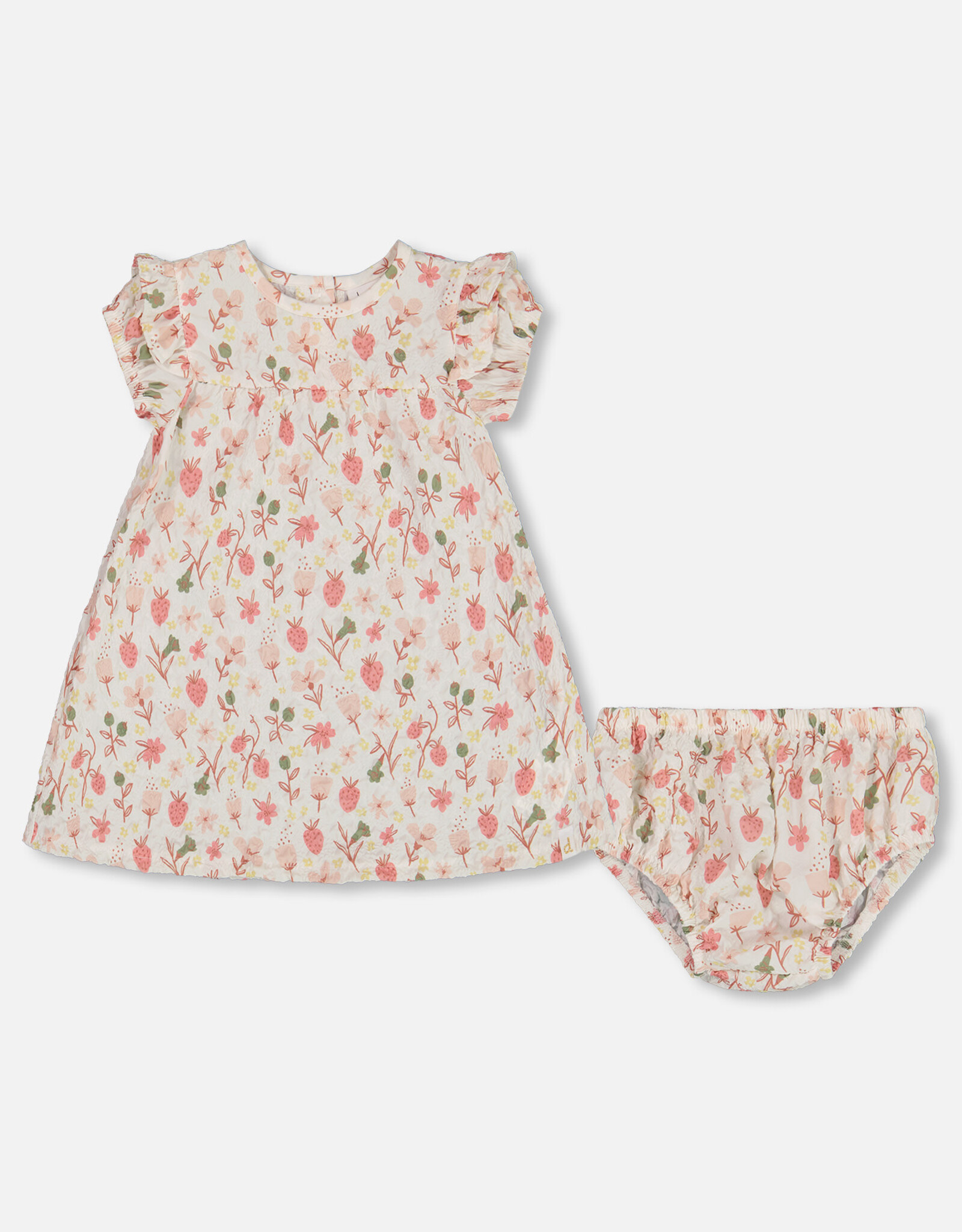 Deux Par Deux Strawberries Dress and Bloomers