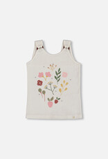 Deux Par Deux Floral Print Crinkle Top