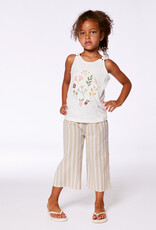 Deux Par Deux Floral Print Crinkle Top