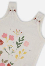 Deux Par Deux Floral Print Crinkle Top