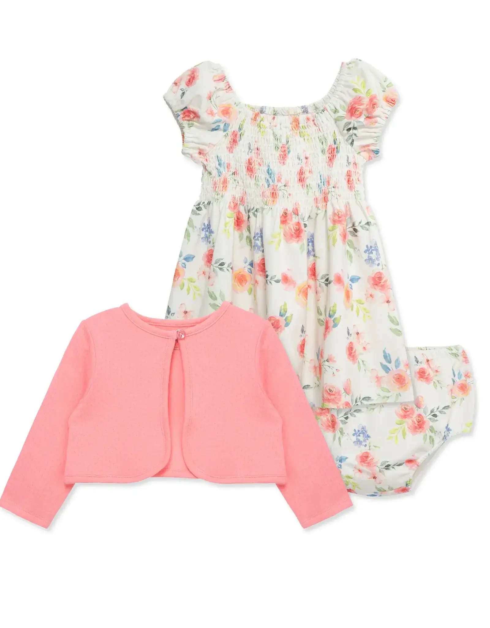 Little Me Rose Knit Dress Set