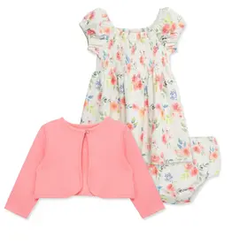 Little Me Rose Knit Dress Set