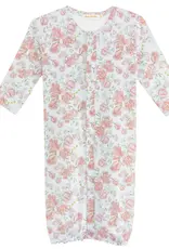 Baby Club Chic Pastel Floral Convertible Gown with Ruffle