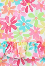 Little Me Multi Floral Rashguard Swimsuit