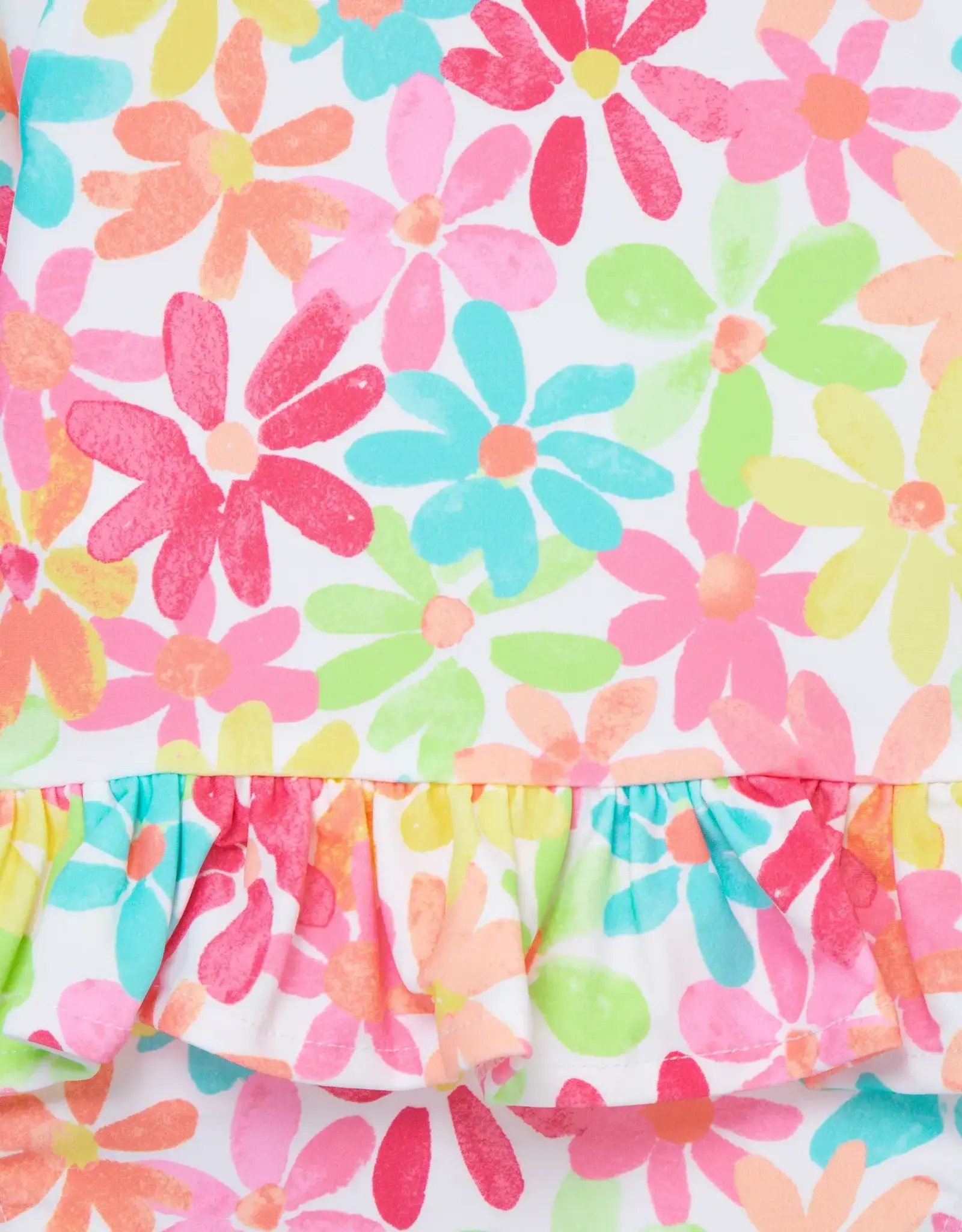 Little Me Multi Floral Rashguard Swimsuit