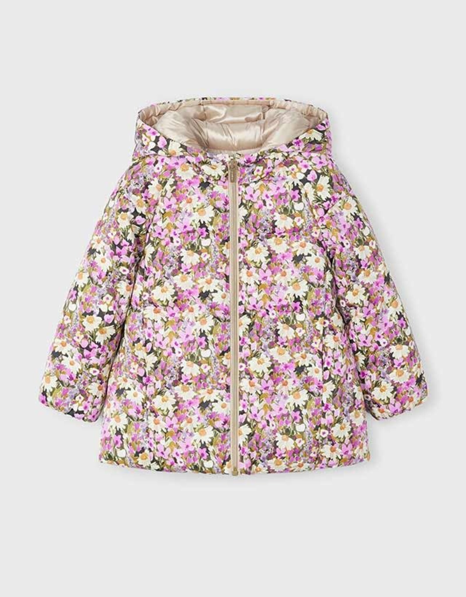 Mayoral Tapicoa Reversible Girls Coat with Hood