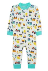 Little Me Construction Zip Front Pajama