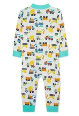 Little Me Construction Zip Front Pajama