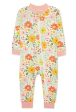 Little Me Floral Zip Front Pajama