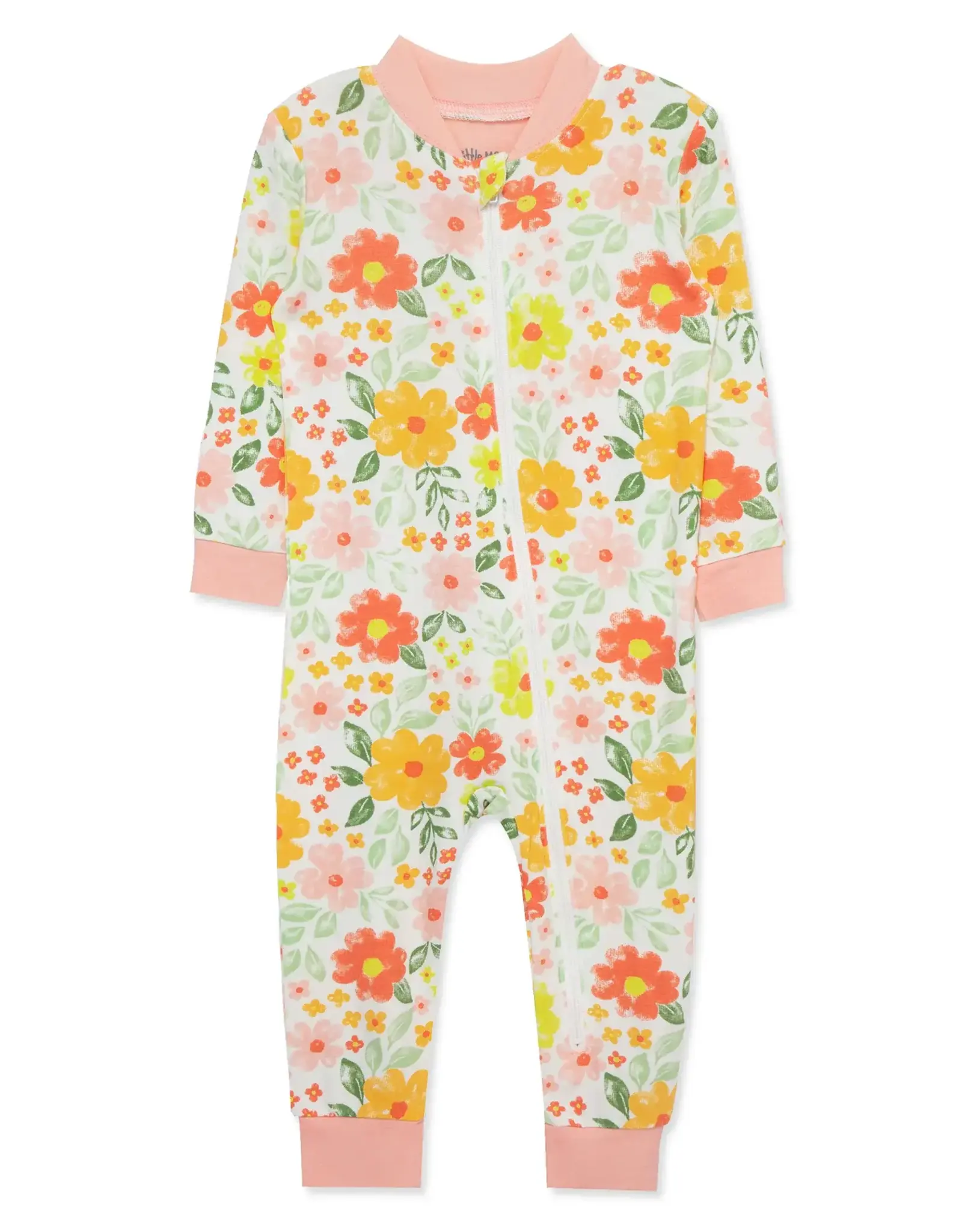 Little Me Floral Zip Front Pajama