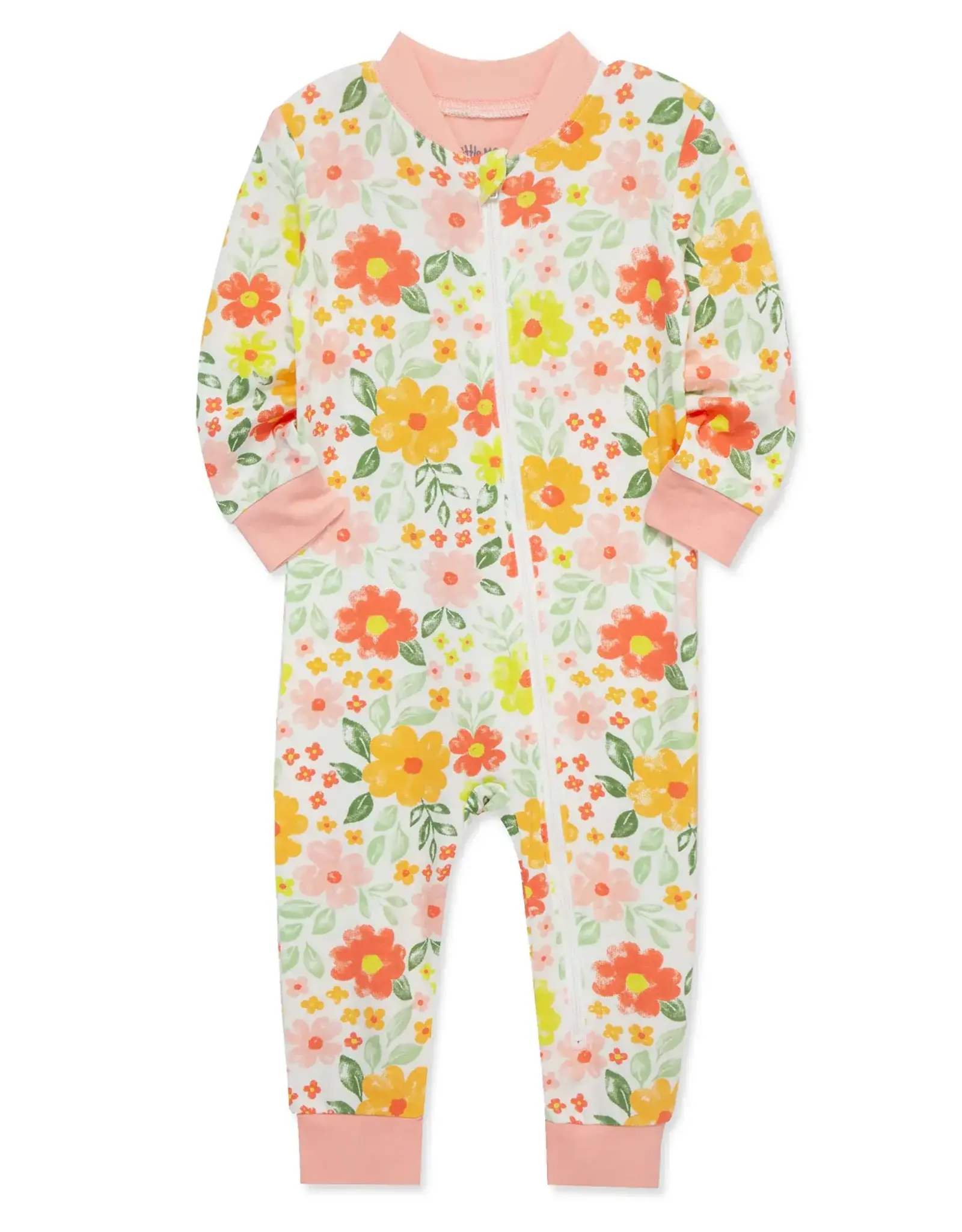 Little Me Floral Zip Front Pajama