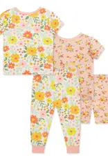 Little Me Floral 4-Piece Pajama Set