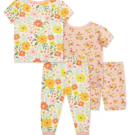 Little Me Floral 4-Piece Pajama Set
