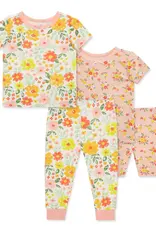 Little Me Floral 4-Piece Pajama Set