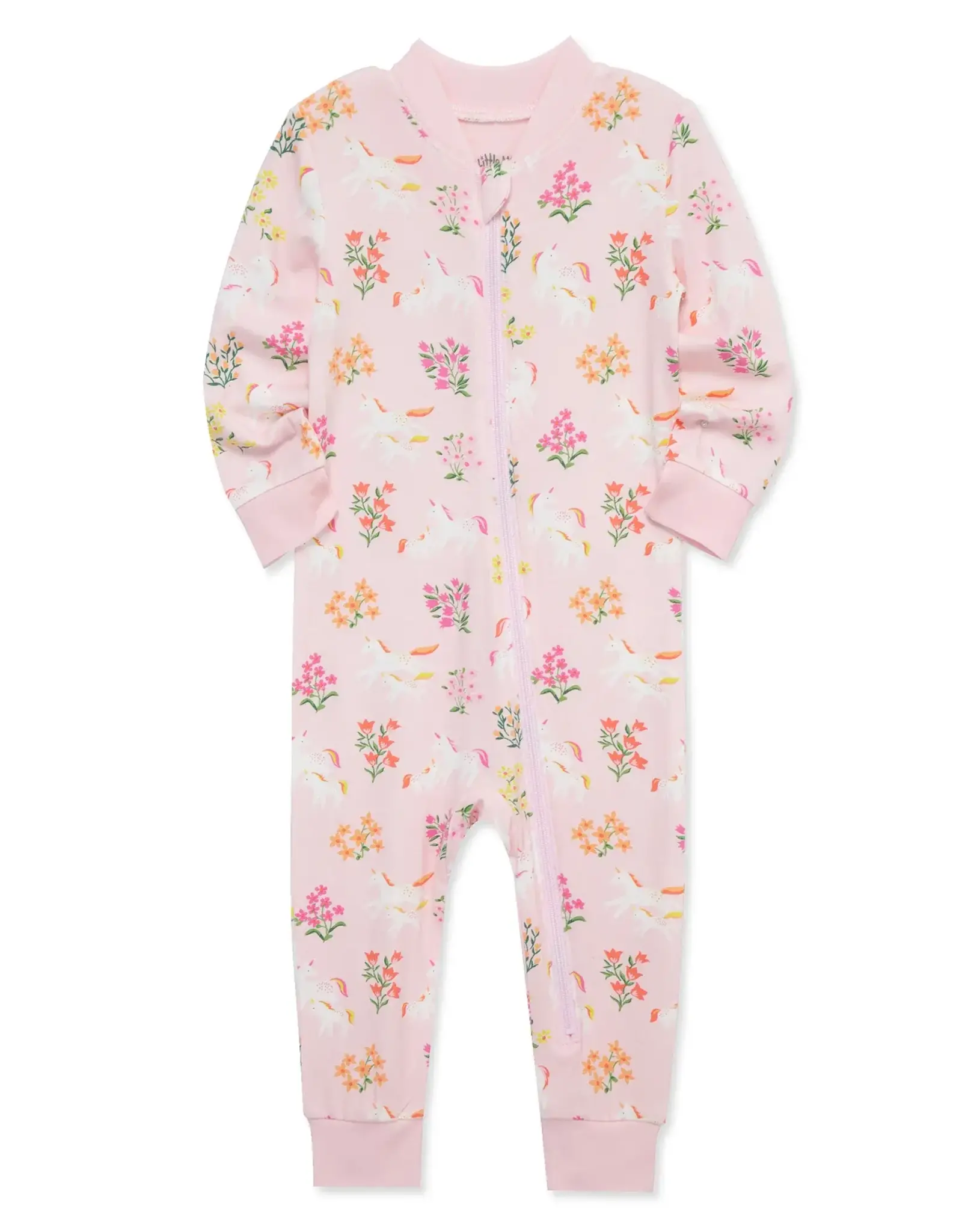 Little Me Unicorn Zip Front Pajama