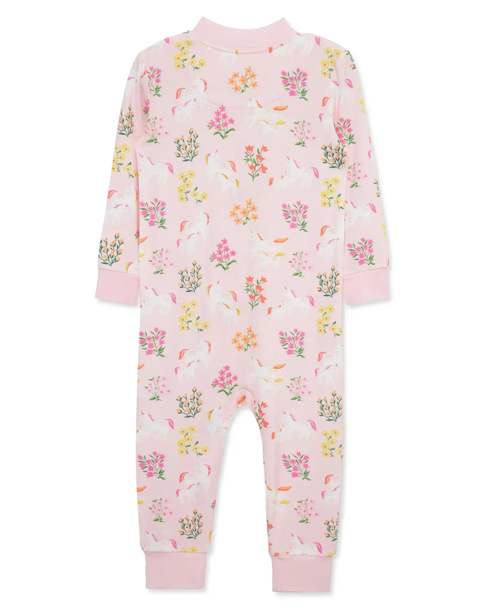 Little Me Unicorn Zip Front Pajama