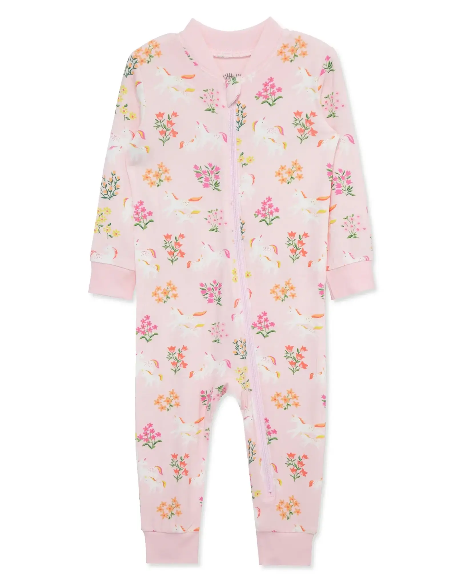 Little Me Unicorn Zip Front Pajama