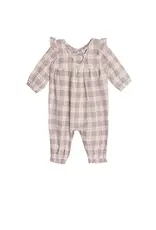 Mabel & Honey Periwinkle Plaid Romper