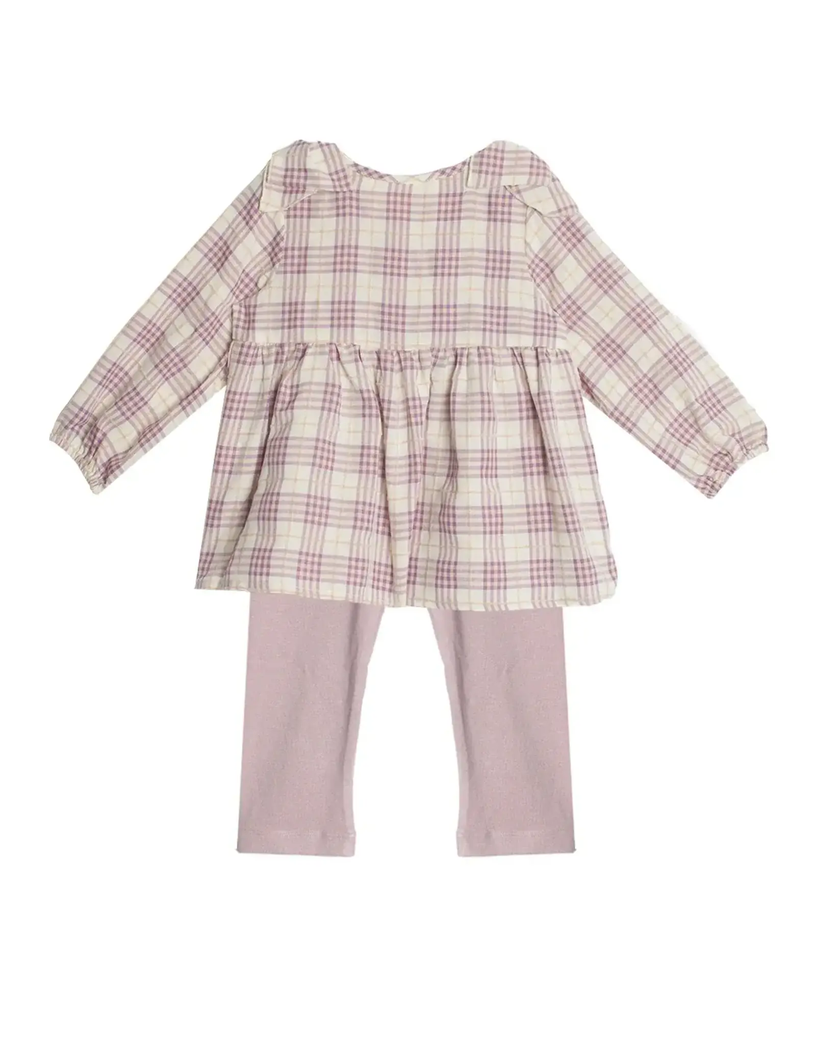 Mabel & Honey Periwinkle Plaid 2pc Set