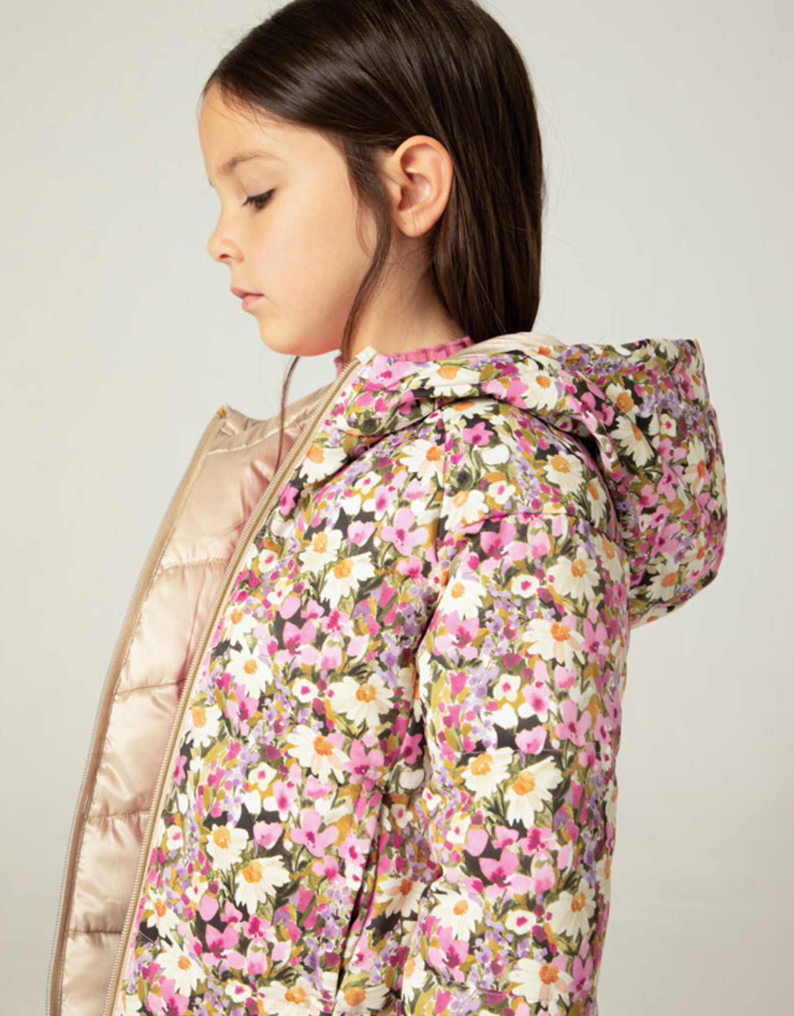 Mayoral Tapicoa Reversible Girls Coat with Hood