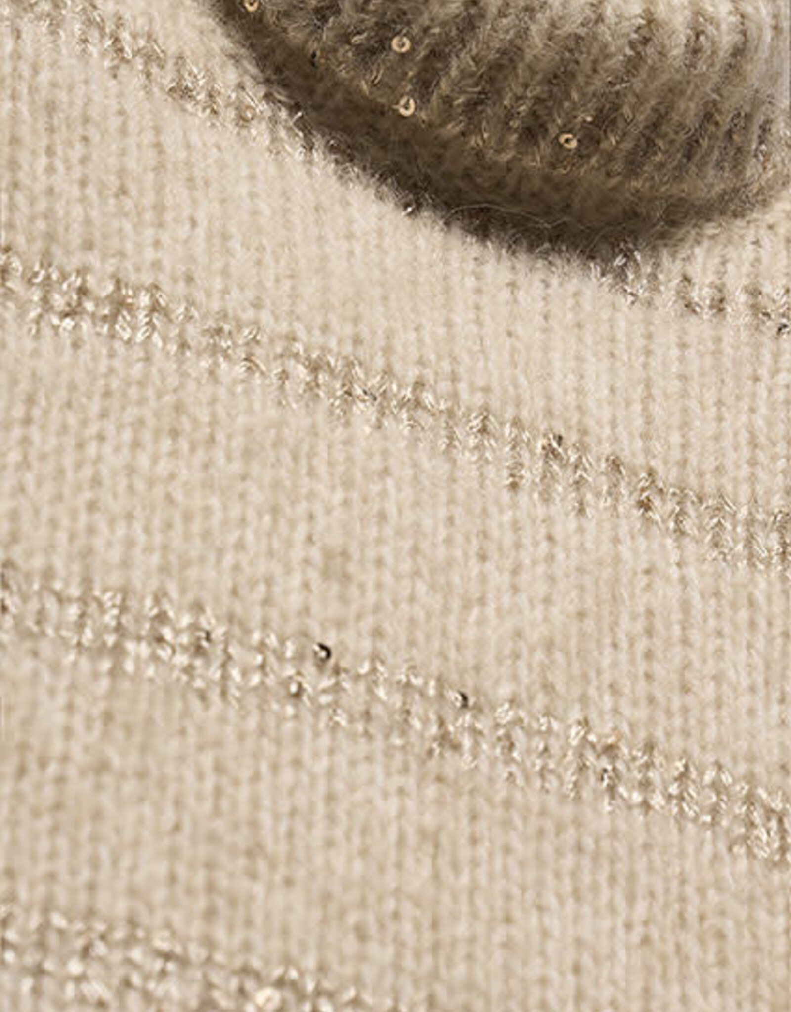 Abel & Lula Wheat Sequen Striped Sweater