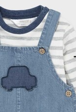 Mayoral Racecar Denim Dungaree and T-Shirt