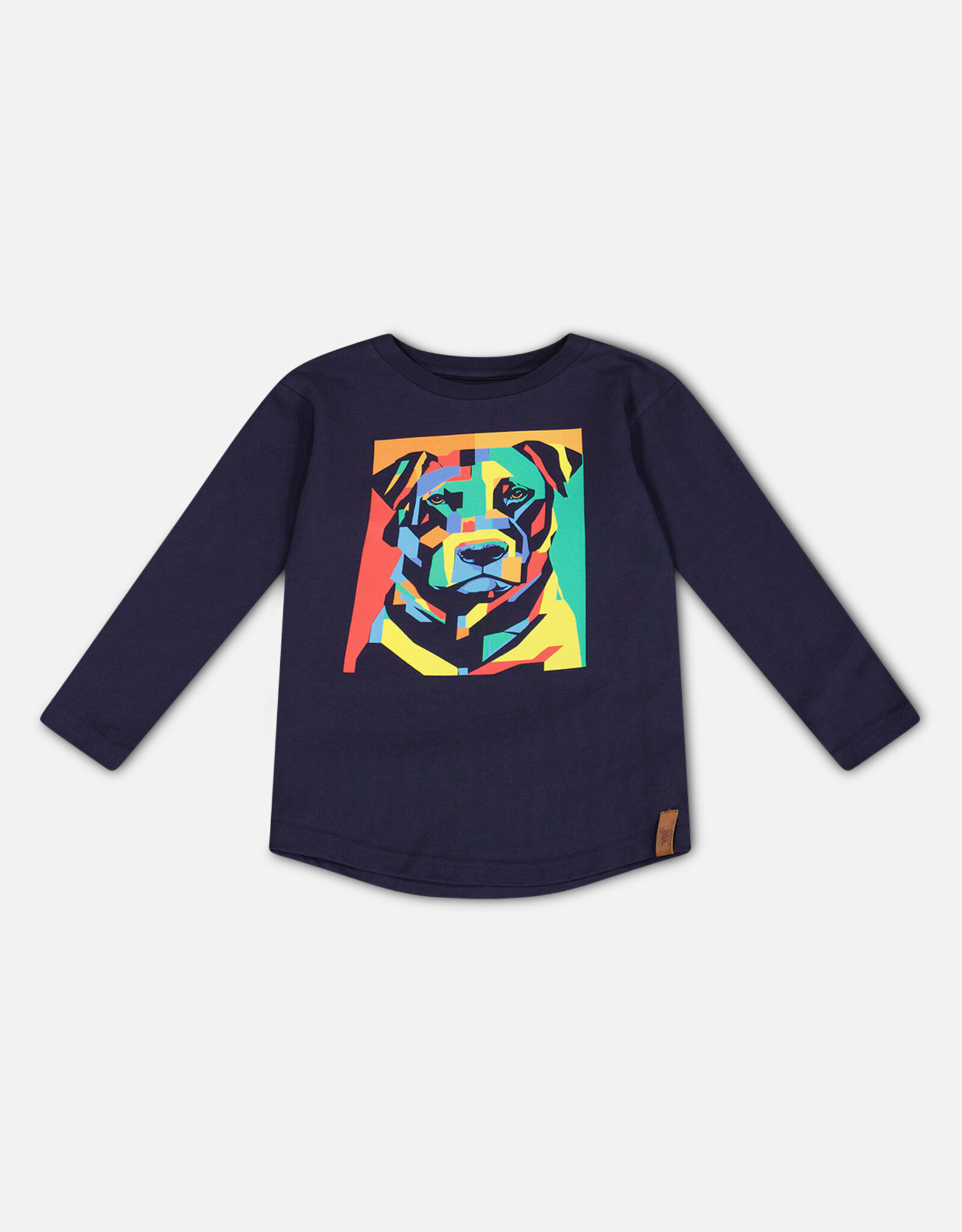 Deux Par Deux Peacoat Long Sleeve Dog T-Shirt