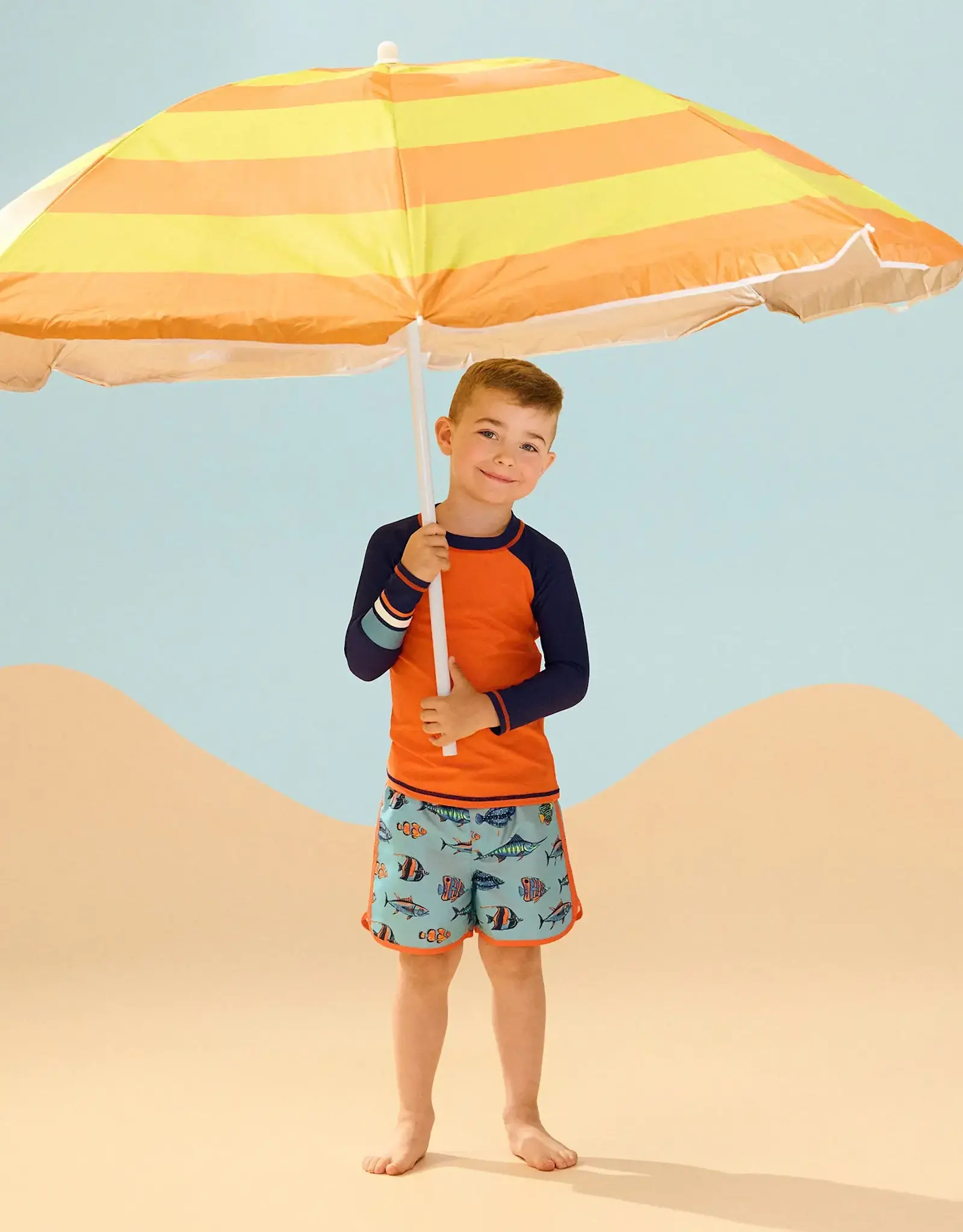 Hatley Orange Long Sleeve Rashguard