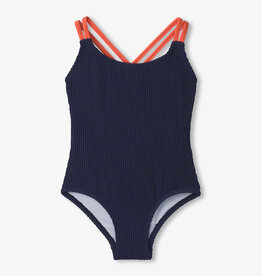 Hatley Patriot Blue Cross Strap Swimsuit