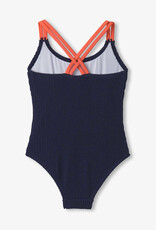 Hatley Patriot Blue Cross Strap Swimsuit