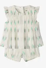 Hatley Blue Feather Pin Tuck Short Set