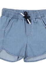 Noruk Denim Blue Tie Waist Shorts