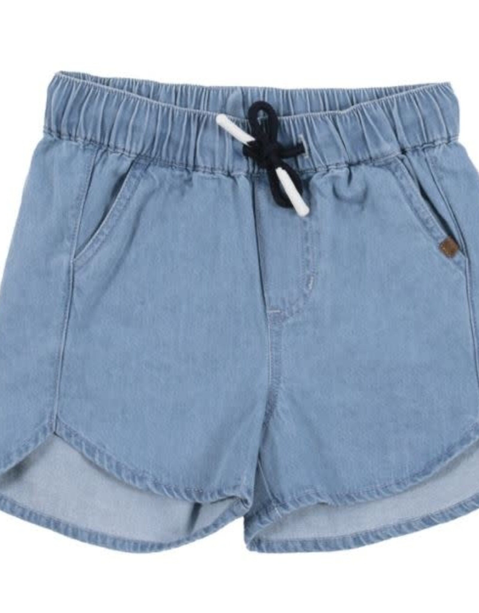 Noruk Denim Blue Tie Waist Shorts