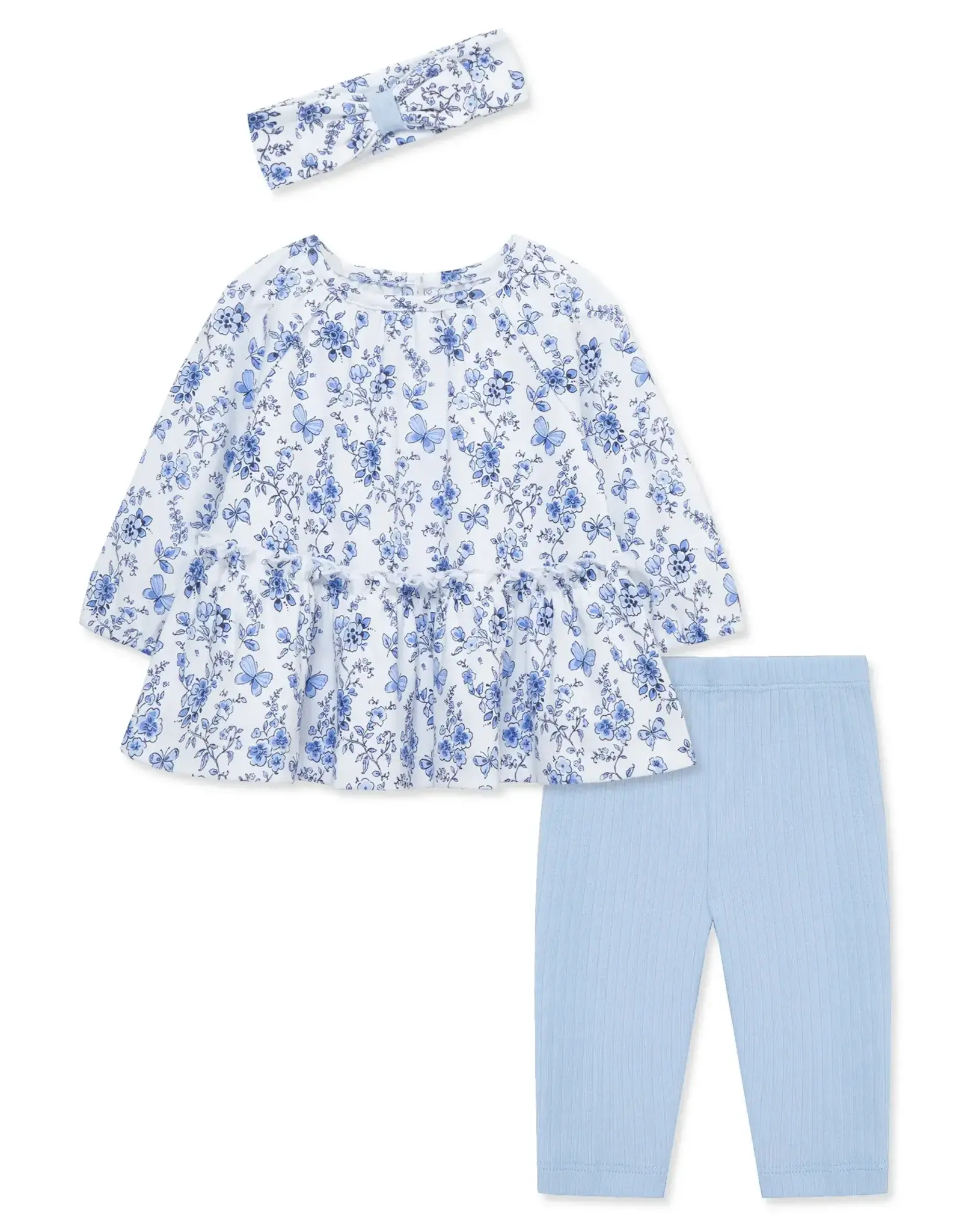 Little Me Butterfly Tunic Legging Set w/Headband
