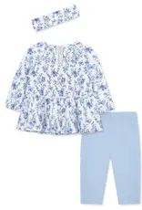 Little Me Butterfly Tunic Legging Set w/Headband
