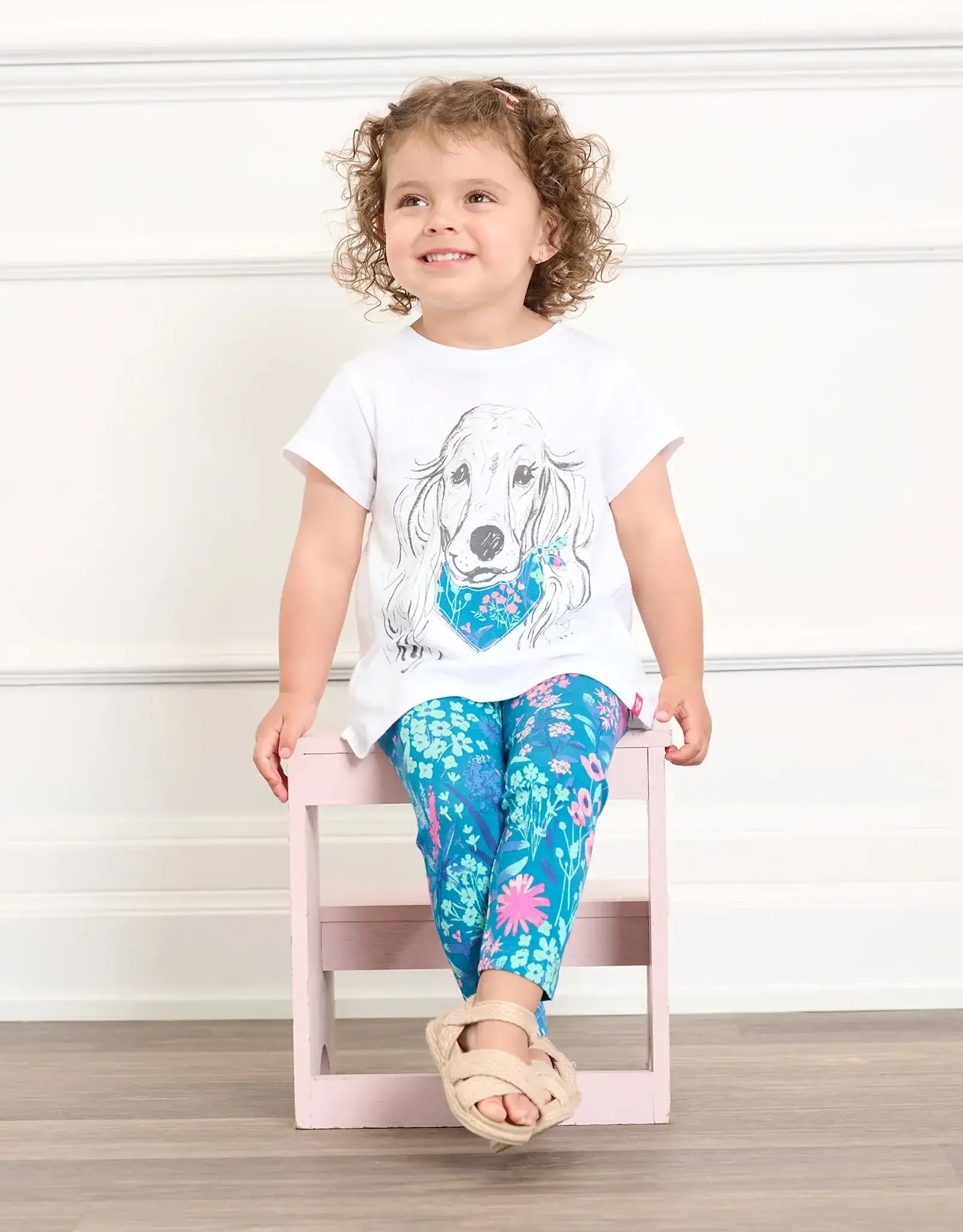 Hatley Wildflower Puppy Graphic Tee